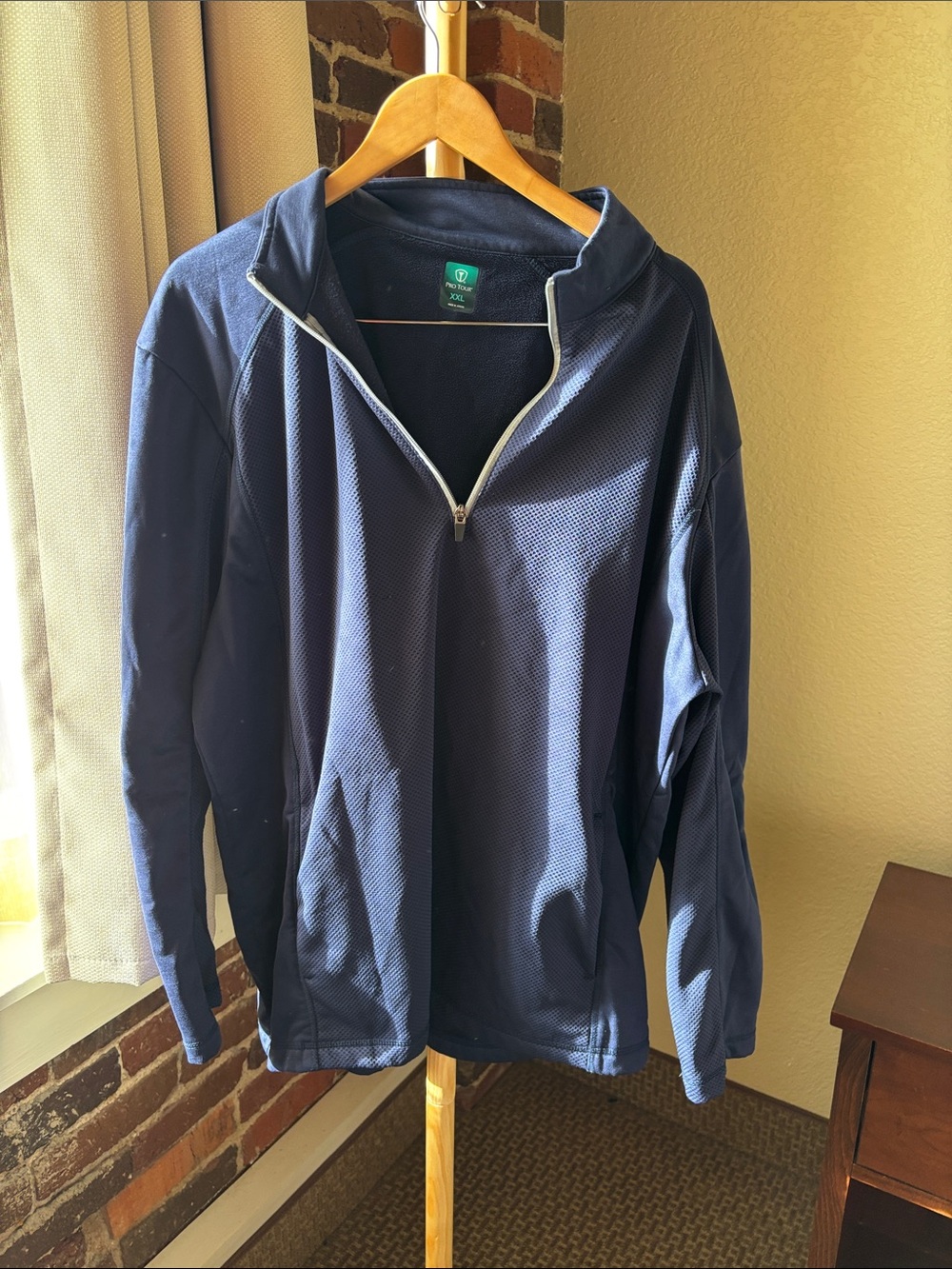 Pro Tour Golf Navy Half-Zip Pullover with Quarter Zip Size XXL